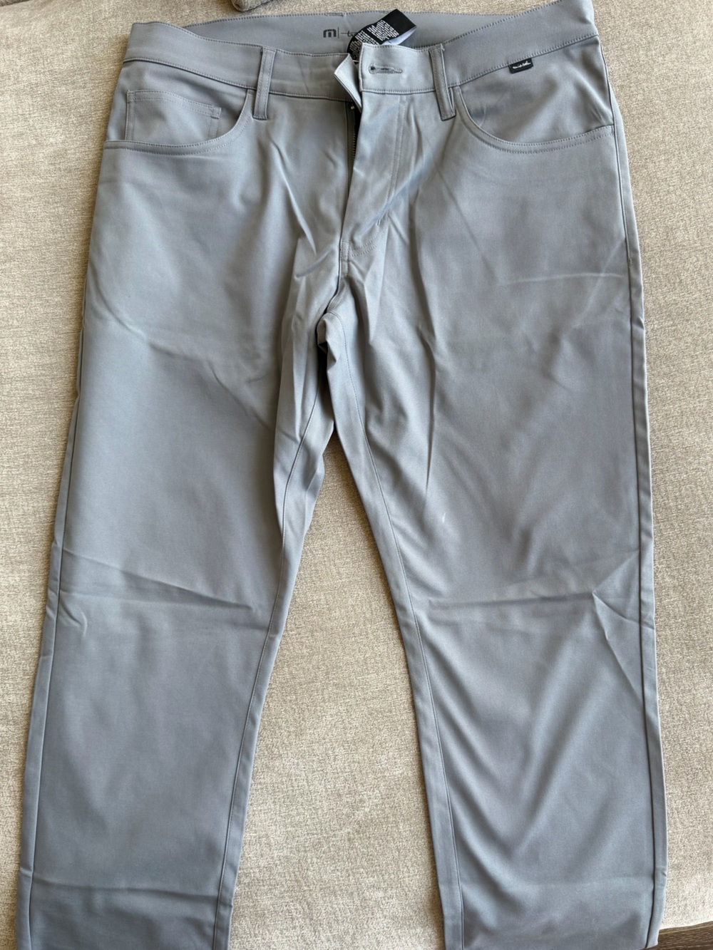 Travis Mathew Men's Light Gray Performance Chinos